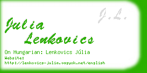 julia lenkovics business card